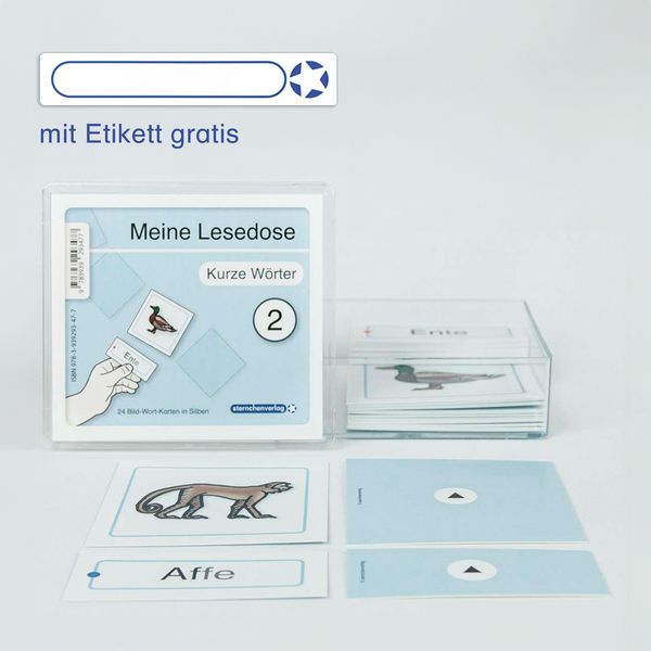 Produktbild: Meine Lesedose 2 - Kurze W&ouml;rter - Jetzt neu mit Etikett zum Beschriften