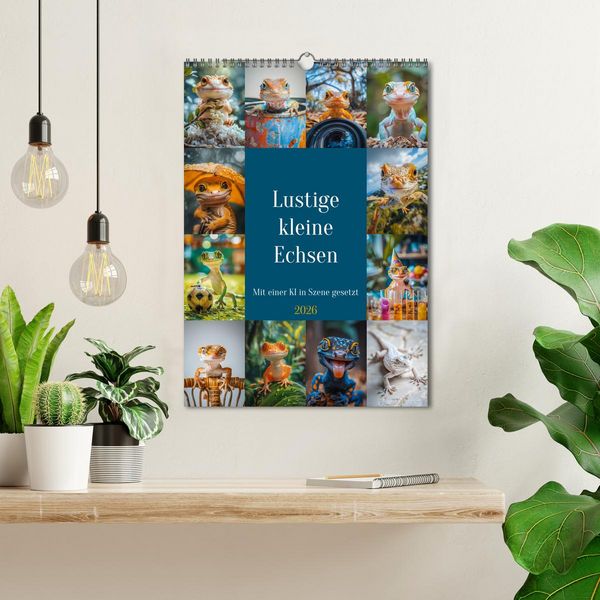 Produktbild: Lustige kleine Echsen (Wandkalender 2026 DIN A3 hoch), CALVENDO Monatskalender