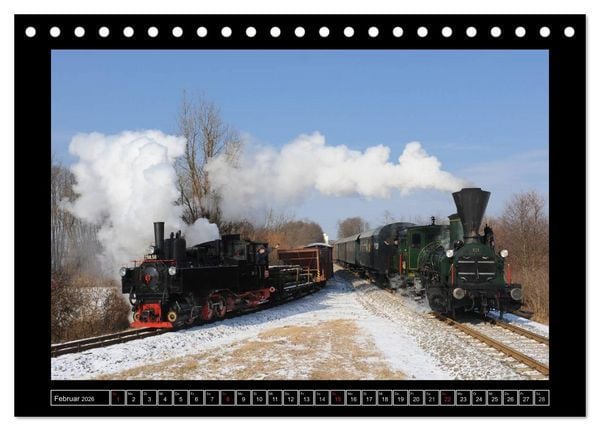 Produktbild: Eisenbahndampfromantik (Tischkalender 2026 DIN A5 quer), CALVENDO Monatskalender