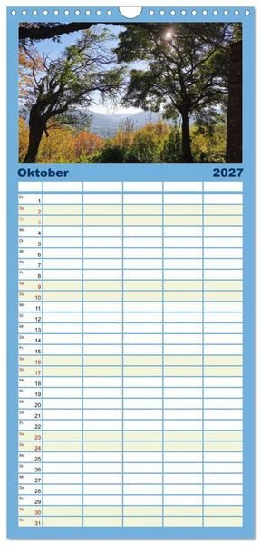Produktbild: Familienplaner 2027 - Wanderbares Miltenberg mit 5 Spalten (Wandkalender, 21 x 45 cm) CALVENDO