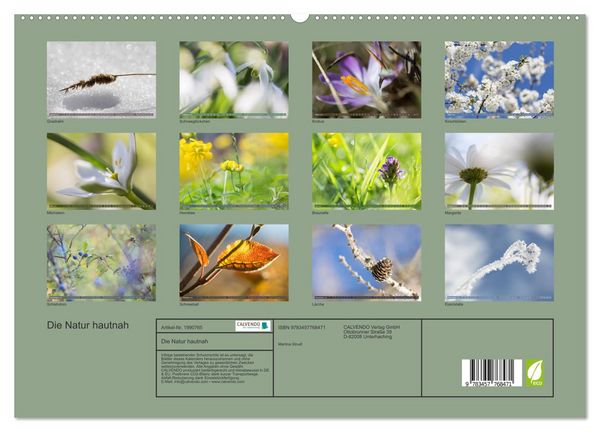 Produktbild: Die Natur hautnah (hochwertiger Premium Wandkalender 2026 DIN A2 quer), Kunstdruck in Hochglanz