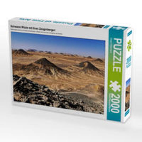 CALVENDO Puzzle Schwarze Wüste mit ihren Zeugenbergen | 2000 Teile Lege-Größe 90x67cm Foto-Puzzle für glückliche Stunden