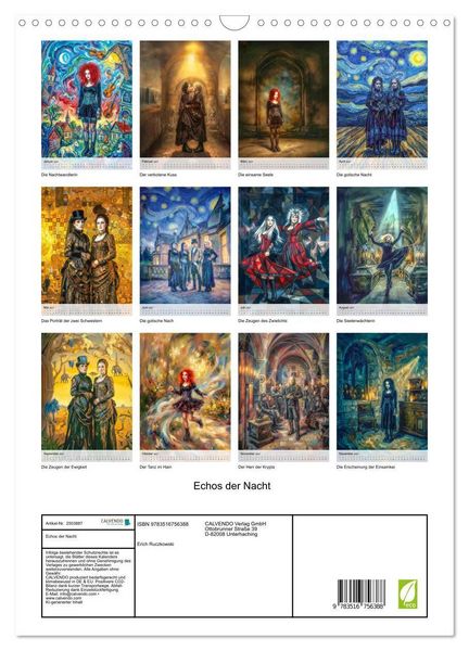Produktbild: Echos der Nacht (Wandkalender 2027 DIN A3 hoch), CALVENDO Monatskalender