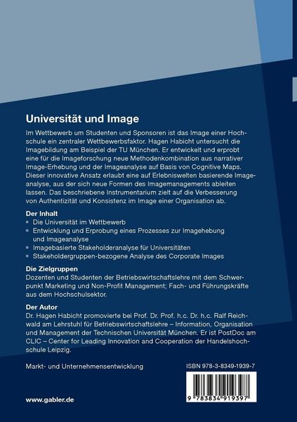 Produktbild: Universit&auml;t und Image