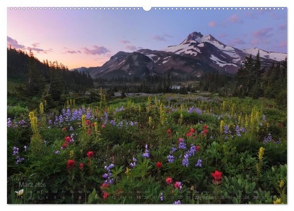 Produktbild: Land im Licht - Berge und K&uuml;sten in Oregon und Washington - von Jeremy Cram (Wandkalender 2026 DIN A2 quer), CALVENDO Monatskalender