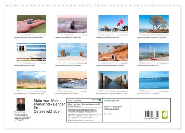 Produktbild: Mehr vom Meer: Sehnsuchtskalender f&uuml;r Ostseeliebhaber (hochwertiger Premium Wandkalender 2027 DIN A2 quer), Kunstdruck in Hochglanz