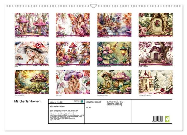 Produktbild: M&auml;rchenlandreisen (Wandkalender 2026 DIN A2 quer), CALVENDO Monatskalender