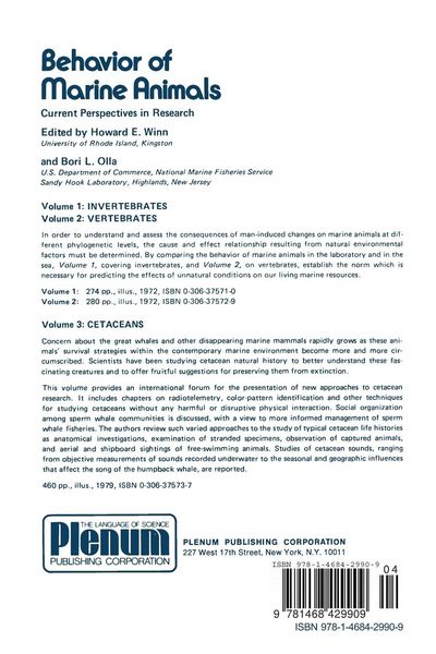 Produktbild: Behavior of Marine Animals