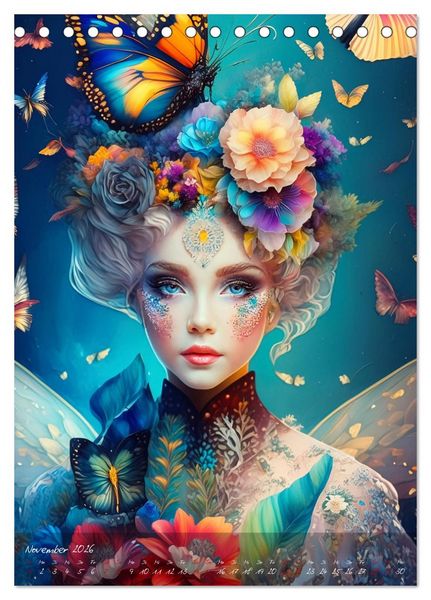 Produktbild: Mystische Frauen - G&ouml;ttinnen der Metamorphose (Tischkalender 2026 DIN A5 hoch), CALVENDO Monatskalender