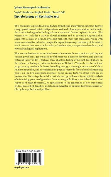 Produktbild: Discrete Energy on Rectifiable Sets