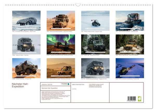 Produktbild: N&auml;chster Halt: Expedition (Wandkalender 2027 DIN A2 quer), CALVENDO Monatskalender