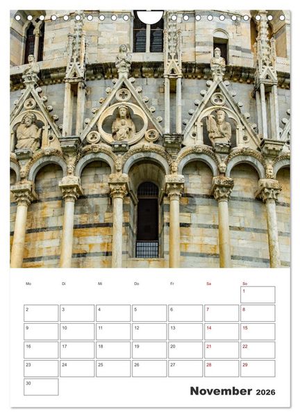 Produktbild: Pisa - Reiseplaner (Wandkalender 2026 DIN A4 hoch), CALVENDO Monatskalender