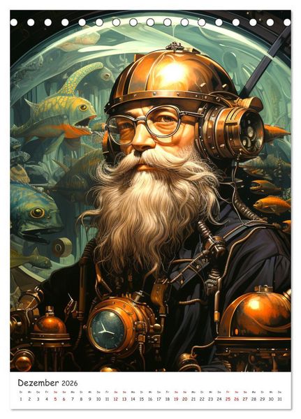 Produktbild: Voll unter Dampf: Steampunker (Tischkalender 2026 DIN A5 hoch), CALVENDO Monatskalender