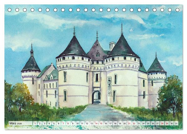 Produktbild: Frankreich Aquarelle (Tischkalender 2026 DIN A5 quer), CALVENDO Monatskalender