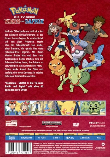 Produktbild: Pok&eacute;mon - Staffel 6: Pok&eacute;mon Advanced [5 DVDs]