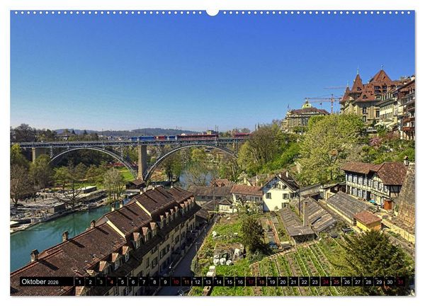 Produktbild: BERN - Vom B&auml;rengraben bis Zytglogge (hochwertiger Premium Wandkalender 2026 DIN A2 quer), Kunstdruck in Hochglanz