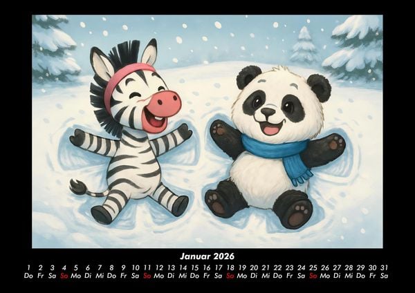 Produktbild: Zara & Pippin - Beste Freunde f&uuml;rs Jahr 2026 Fotokalender DIN A3