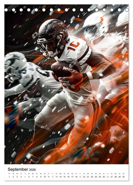 Produktbild: American Football - coole M&auml;nner (Tischkalender 2026 DIN A5 hoch), CALVENDO Monatskalender