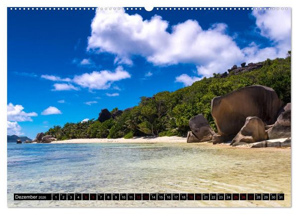 Produktbild: Trauminseln Seychellen (hochwertiger Premium Wandkalender 2026 DIN A2 quer), Kunstdruck in Hochglanz