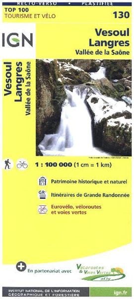 IGN Vesoul - Langres 1 : 100 000, Karte von Collectif Ign, IGN Frankreich, 978-2-7585-4082-3