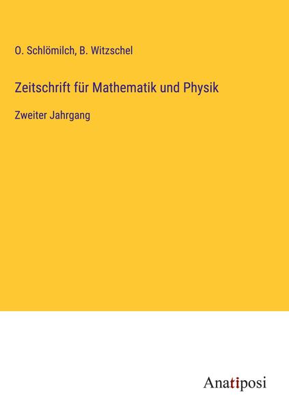 Produktbild: Zeitschrift f&uuml;r Mathematik und Physik