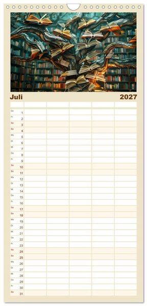Produktbild: Familienplaner 2027 - Das versteckte Universum mit 5 Spalten (Wandkalender, 21 x 45 cm) CALVENDO
