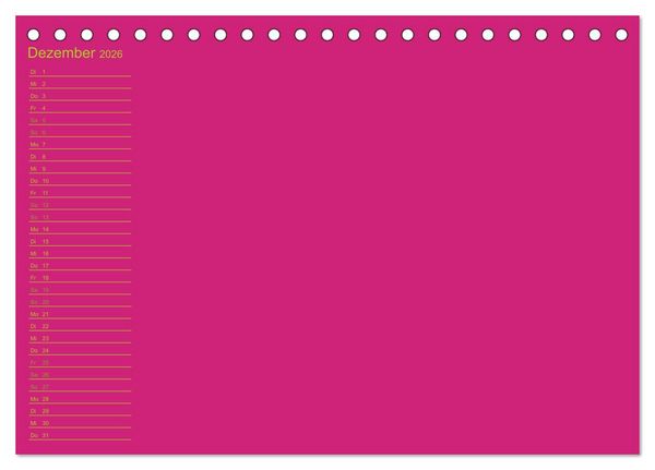 Produktbild: Bastel-Geburtstagskalender pink / Geburtstagskalender (Tischkalender 2026 DIN A5 quer), CALVENDO Monatskalender