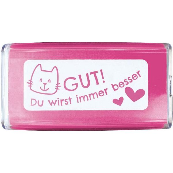 Produktbild: COLOP NIO School Motivations-Stempel, GUT - du wirst immer besser, Abdruckfarbe soft pink, 38 x 14mm