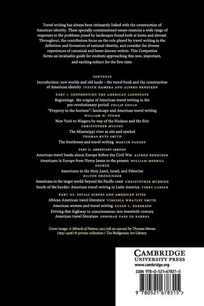 Produktbild: The Cambridge Companion to American Travel Writing