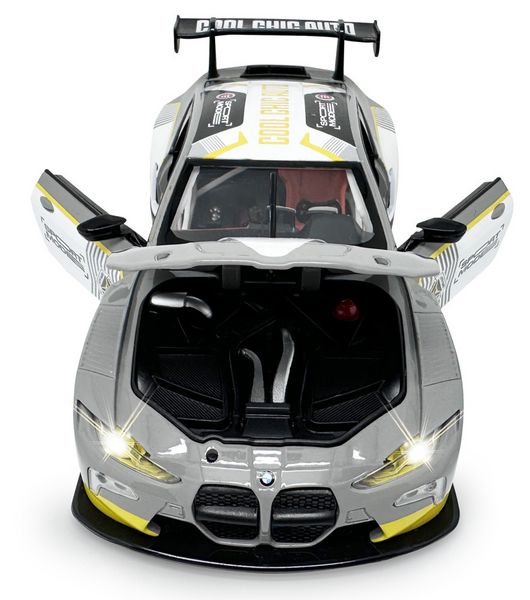Produktbild: BMW M4 GT3 Diecast 1:24 grau inkl. Knopfzellen