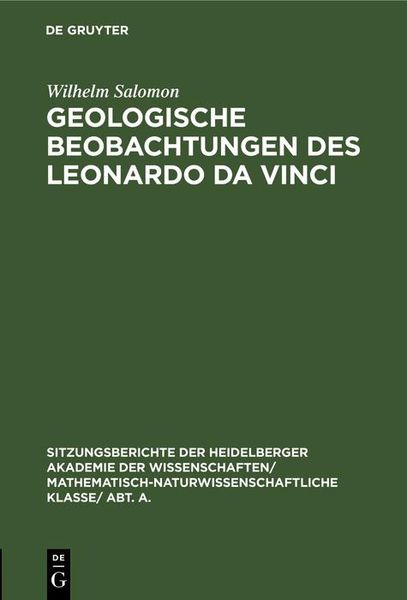 Produktbild: Geologische Beobachtungen des Leonardo da Vinci