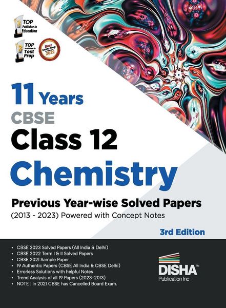 Produktbild: 11 Years CBSE Class 12 Chemistry Previous Year-wise Solved Papers (2013 - 2023) powered with Concept Notes 3rd Edition | Previous Year Questions PYQs