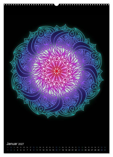 Produktbild: Mandala-Kalender 2027 (Wandkalender 2027 DIN A2 hoch), CALVENDO Monatskalender