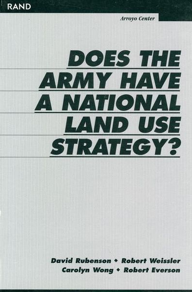 Produktbild: Does the Army Have a National Land Use Strategy?