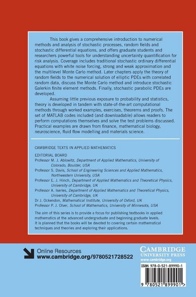 Produktbild: An Introduction to Computational Stochastic Pdes