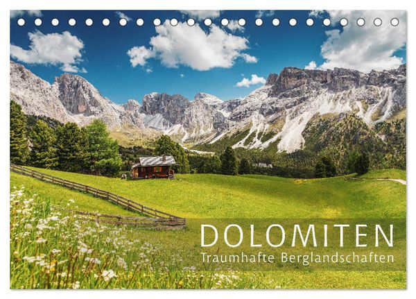 Produktbild: Dolomiten - Traumhafte Berglandschaften (Tischkalender 2026 DIN A5 quer), CALVENDO Monatskalender
