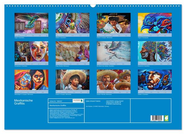 Produktbild: Mexikanische Graffitis (Wandkalender 2026 DIN A2 quer), CALVENDO Monatskalender