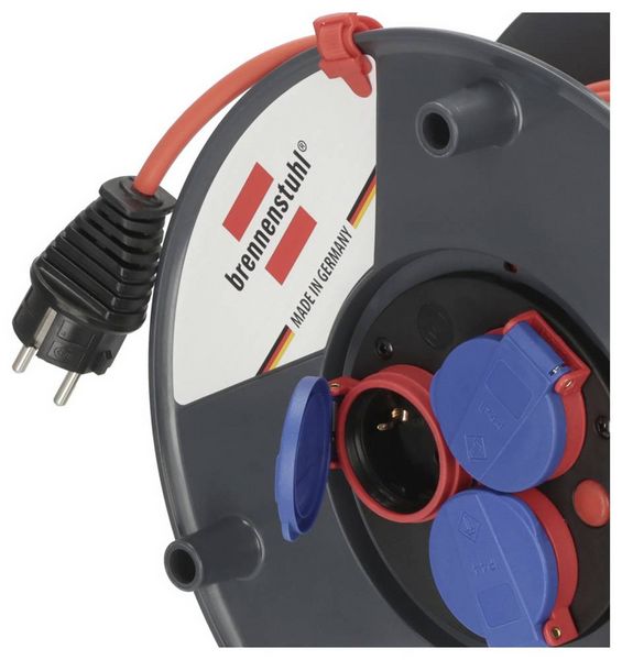 Produktbild: Brennenstuhl 1098540001 Kabeltrommel 40.00 m Rot (matt) Schutzkontakt-Stecker