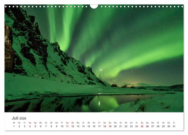 Produktbild: Polarlichter - Einzigartige Ph&auml;nomene am Himmel. (Wandkalender 2026 DIN A3 quer), CALVENDO Monatskalender