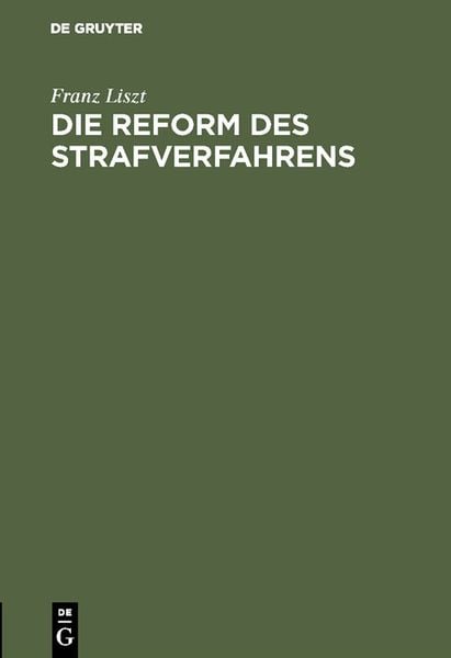 Produktbild: Die Reform des Strafverfahrens