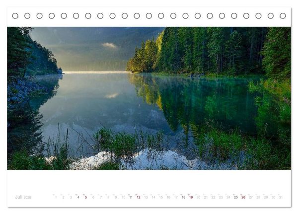 Produktbild: Unterwegs am Eibsee (Tischkalender 2026 DIN A5 quer), CALVENDO Monatskalender