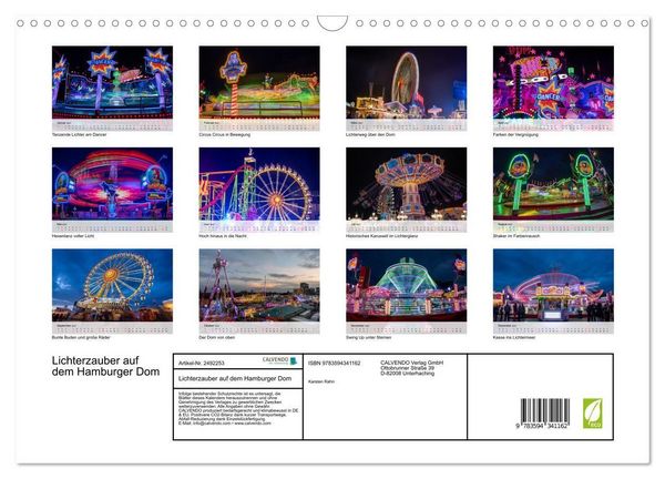 Produktbild: Lichterzauber auf dem Hamburger Dom (Wandkalender 2027 DIN A3 quer), CALVENDO Monatskalender