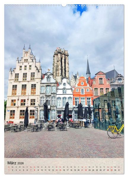 Produktbild: L&ouml;wen und Mecheln - Zwei Highlights in Belgien (hochwertiger Premium Wandkalender 2026 DIN A2 hoch), Kunstdruck in Hochglanz