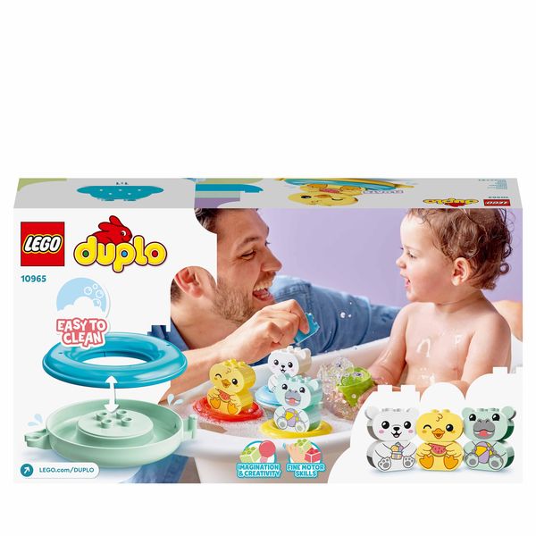 LEGO DUPLO 10965 Badewannenspaß: Schwimmender Tierzug, Badespielzeug