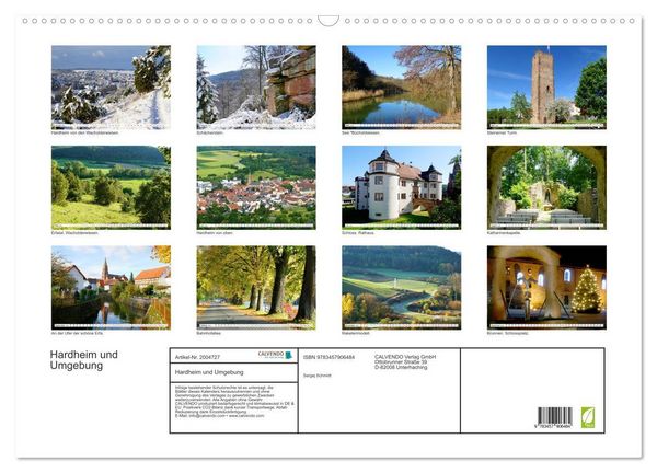 Produktbild: Hardheim und Umgebung (Wandkalender 2026 DIN A2 quer), CALVENDO Monatskalender