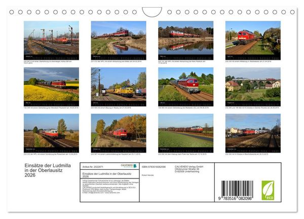 Produktbild: Eins&auml;tze der Ludmilla in der Oberlausitz 2026 (Wandkalender 2026 DIN A4 quer), CALVENDO Monatskalender