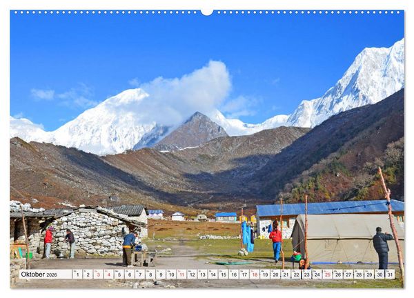 Produktbild: NEPAL, die Umrundung des Manaslu (Wandkalender 2026 DIN A2 quer), CALVENDO Monatskalender