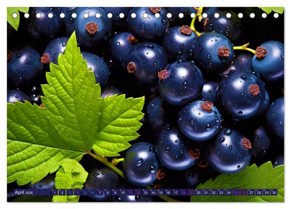 Produktbild: BLAU - Gem&uuml;se und Obst - Farbexplosion (Tischkalender 2026 DIN A5 quer), CALVENDO Monatskalender