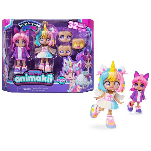 Produktbild: Spielfigur animakii switch & Swap Einhorn/Fledermaus