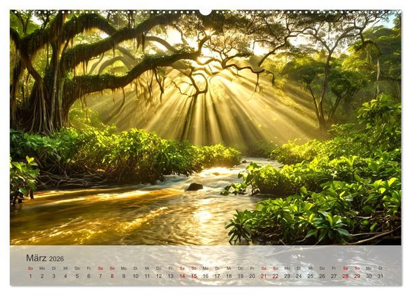 Produktbild: Fl&uuml;sse der Fantasie (hochwertiger Premium Wandkalender 2026 DIN A2 quer), Kunstdruck in Hochglanz